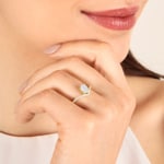 0.34ct Diamond Ring 750/18 K Yellow Gold - RI-70003-GG