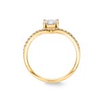 0.34ct Diamond Ring 750/18 K Yellow Gold - RI-70003-GG