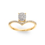 0.34ct Diamond Ring 750/18 K Yellow Gold - RI-70003-GG