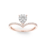 0.34ct Diamond Ring 750/18 K Rose Gold - RI-69997-RG