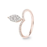 0.34ct Diamond Ring 750/18 K Rose Gold
