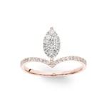 0.34ct Diamond Ring 750/18 K Rose Gold - RI-70000-RG