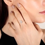 0.34ct Diamond Ring 750/18 K Rose Gold - RI-70000-RG