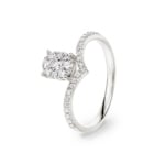 0.34 carats diamants bague or gris 750/18 ct