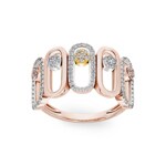 0.37 Karat Diamantring 750/18 K Roségold - RI-12358-RG