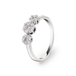 0.38ct Trilogy Diamond Ring 750/18 K White Gold