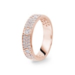 0.40 carats diamants bague or rosé 750/18 ct