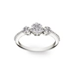 0.40ct Trilogy Diamond Ring 750/18 K White Gold - RI-100368-WG