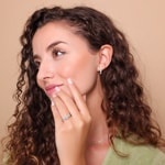 0.40ct Trilogy Diamond Ring 750/18 K White Gold - RI-100368-WG