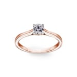 0.40ct diamant bague solitaire or rosé 750/18 ct - RI-07268-RG