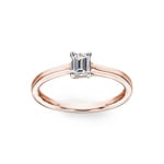 0.40ct Emerald Solitaire Ring 750/18 K Rose Gold - RI-07264-RG