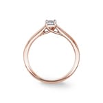 0.40ct Emerald Solitaire Ring 750/18 K Rose Gold - RI-07264-RG