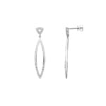 0.41ct Diamond Drop Earrings 750/18 K White Gold