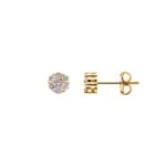 0.43 carats diamants clous d'oreilles or jaune 750/18 ct