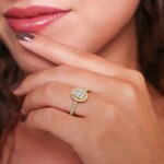 0.43 Karat Diamantring 750/18 K Gelbgold - RI-045A-GG