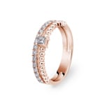 0.43 carats diamants bague or rosé 750/18 ct