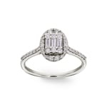 0.43 Karat Diamantring 750/18 K Weissgold - RI-045A-WG