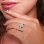 0.43 Karat Diamantring 750/18 K Weissgold - RI-045A-WG