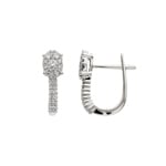 0.45 carats diamants créoles or gris 750/18 ct