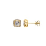 0.45 carats diamants clous d'oreilles or jaune 750/18 ct