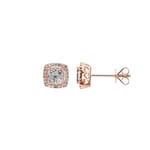 0.45 Karat Diamantohrstecker 750/18 K Roségold