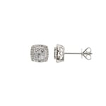 0.45 carats diamants clous d'oreilles or gris 750/18 ct