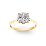 0.49ct Diamond Engagement Ring 750/18 K Yellow Gold - RI-69171-GG