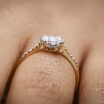 0.49ct Diamond Engagement Ring 750/18 K Yellow Gold - RI-69304-GG