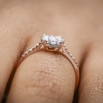 0.49ct Diamond Engagement Ring 750/18 K Rose Gold - RI-69304-RG