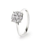0.49 Karat Diamanten Verlobungsring 750/18 K Weissgold