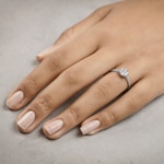 0.49ct Diamond Engagement Ring 750/18 K White Gold - RI-69304-WG