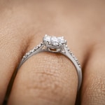 0.49ct Diamond Engagement Ring 750/18 K White Gold - RI-69304-WG