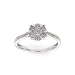 0.49ct Diamond Engagement Ring 750/18 K White Gold - RI-69304-WG