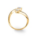 0.49 carats diamants bague or jaune 750/18 ct - RI-06087-GG