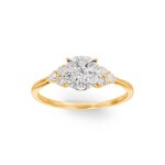 0.49 carats diamants bague or jaune 750/18 ct - RI-69382-GG