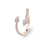 0.49 carats diamants bague or rosé 750/18 ct - RI-06087-RG