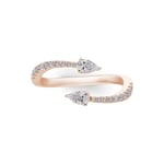0.49 carats diamants bague or rosé 750/18 ct - RI-06087-RG