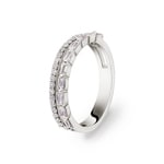 0.49 carats diamants bague or gris 750/18 ct