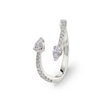 0.49 carats diamants bague or gris 750/18 ct