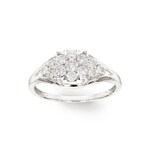 0.49 Karat Diamantring 750/18 K Weissgold - RI-69383-WG