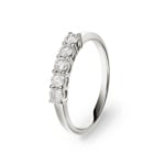 0.49 carats diamants bague or gris 750/18 ct