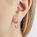 0.50 Karat Diamant-Kreolen 750/18 K Gelbgold Ø 17mm - OR-71482-GG