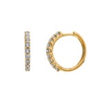 0.50 Karat Diamant-Kreolen 750/18 K Gelbgold Ø 17mm