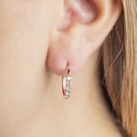 0.50 carats diamants créoles or rosé 750/18 ct Ø 18mm - OR-71483-RG