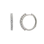 0.50 Karat Diamant-Kreolen 750/18 K Weissgold Ø 17mm