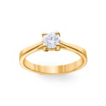 0.50ct GIA Diamond Engagement Ring 750/18 K Yellow Gold in 4 Prongs - CGSO001-050-GG