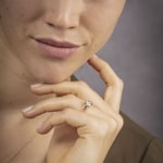 0.50 carats diamant GIA bague de fiançailles or rosé 750/18 ct serti clos - CGSO003-050-RG