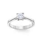 0.50ct GIA Diamond Engagement Ring 750/18 K White Gold in 4 Prongs - CGSO001-050-WG