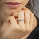 0.50ct GIA Diamond Engagement Ring 750/18 K White Gold in 4 Prongs - CGSO001-050-WG