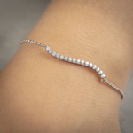 0.50ct Diamond Bracelet 750/18 K White Gold - AR-69186-WG